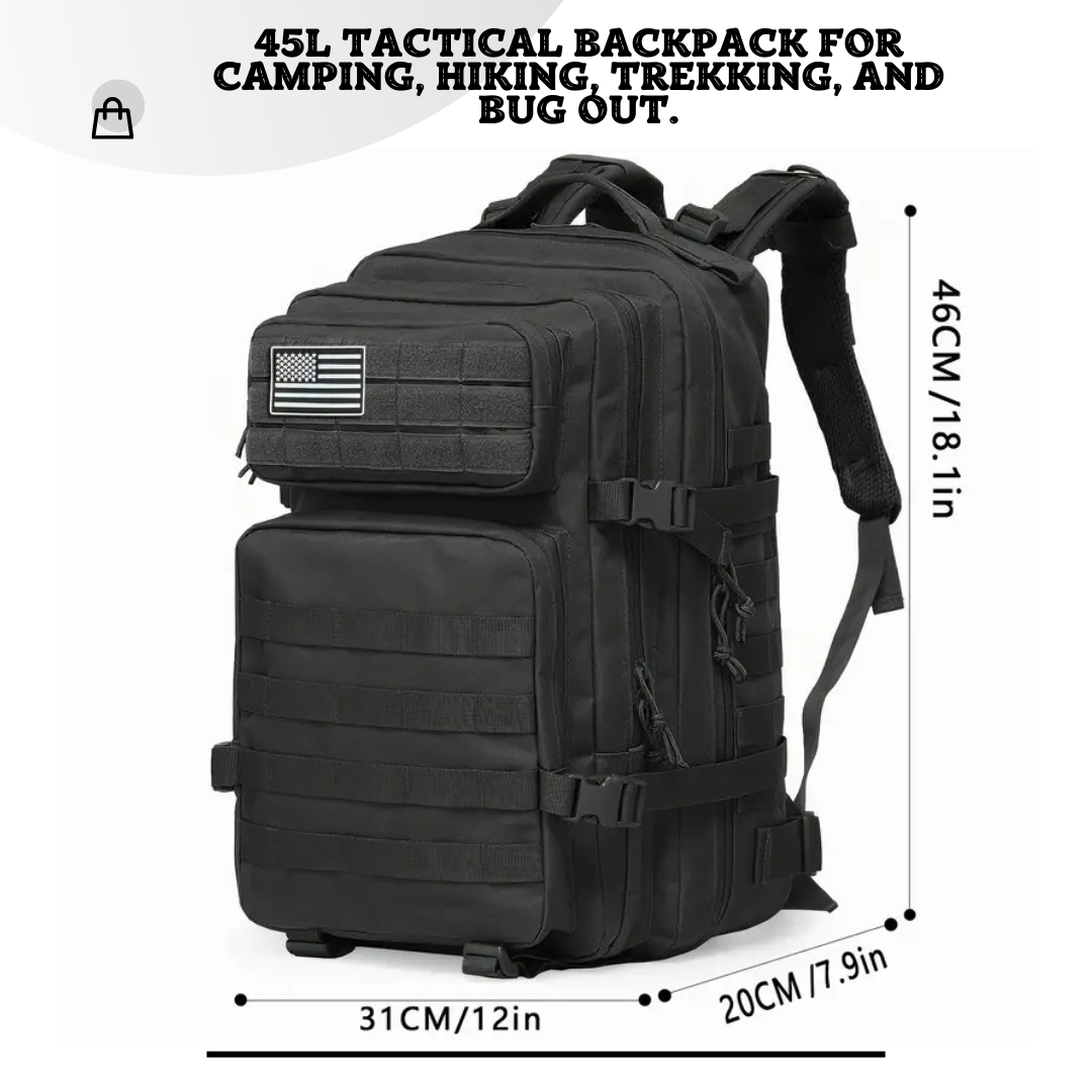 Tactical Backpack for Outdoor Adventures 45L