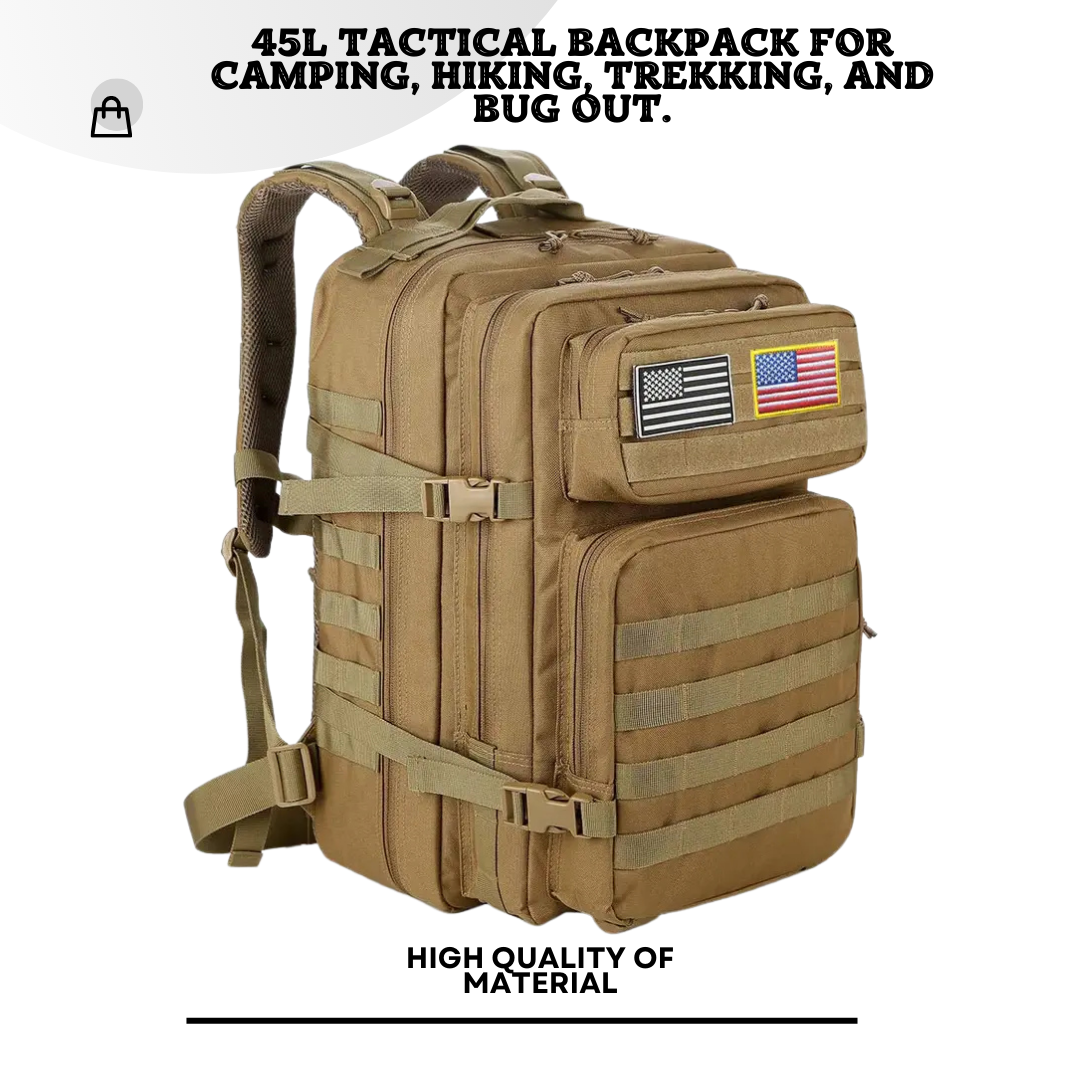 Tactical Backpack for Outdoor Adventures 45L