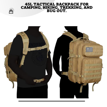 Tactical Backpack for Outdoor Adventures 45L