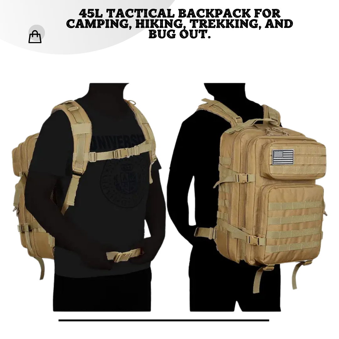 Tactical Backpack for Outdoor Adventures 45L