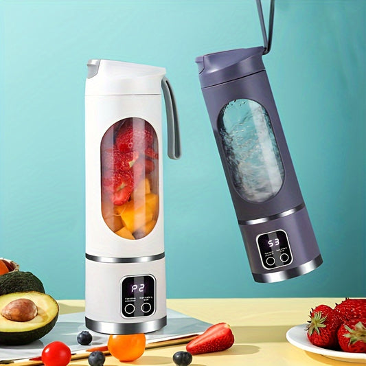 USB-Powered Portable Blender - 15.22 Oz Compact Smoothie Maker with LED Display