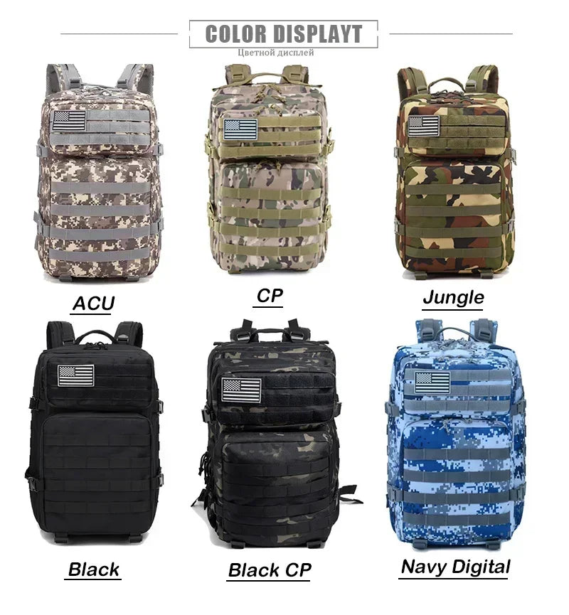 Tactical Backpack for Outdoor Adventures 45L